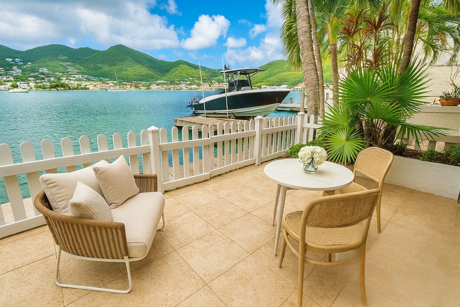 Condo en bord de mer à vendre avec vue marina et place de bateau